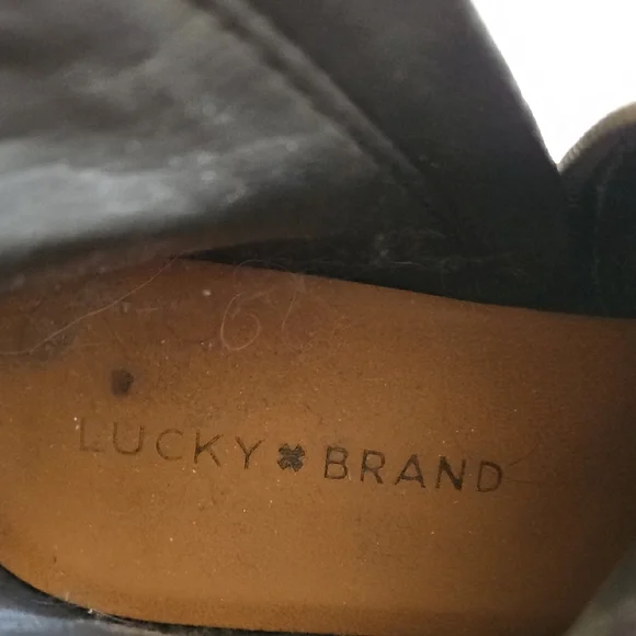 Lucky Brand Black Leather Ankle Boots - Picture 2 of 9